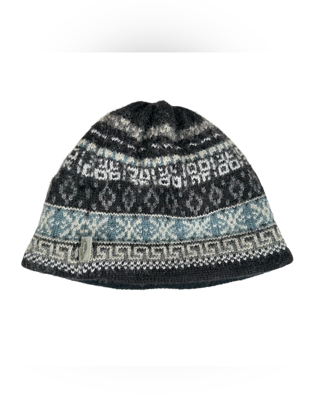 TURTLE FUR Fair Isle Knit Merino Fleece-Lined Beanie